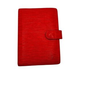 Louis Vuitton Epi Authentic Red Large Agenda cover